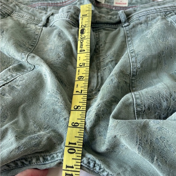 Anthropologie The Wanderer Pants Size 31 Sage Green Jacquard Palm Tree Print - Picture 13 of 14